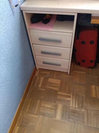 Dormitorio juvenil. Cama nido compacta 8 cajones