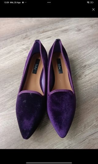 Zapatos terciopelo morado