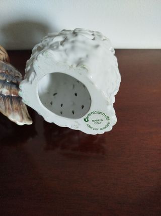 2 Gufi Decorativi in Ceramica