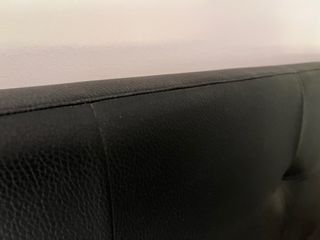 Cabecero cama King Size - Piel sintética negra