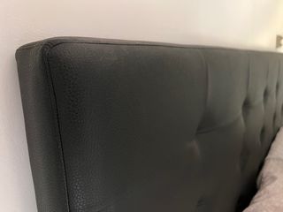 Cabecero cama King Size - Piel sintética negra