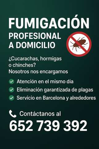 Fumigación profesional a domicilio