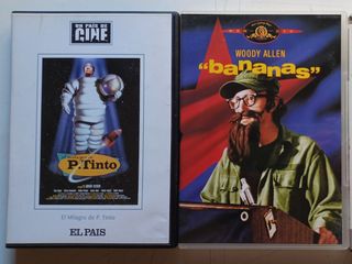 VHS El Milagro de P. Tinto + Bananas Woody Allen
