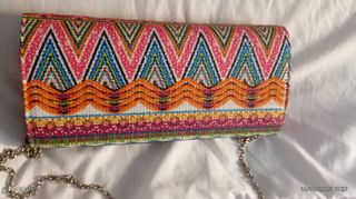 Bolso mano multicolor étnico
