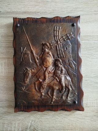 Representación relieve: Don Quijote y Sancho Panza