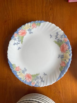 Vajilla San Claudio porcelana azul y blanca