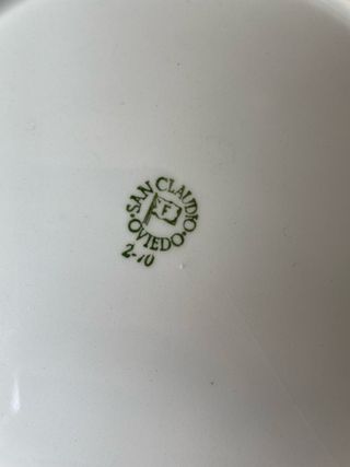 Vajilla San Claudio porcelana azul y blanca