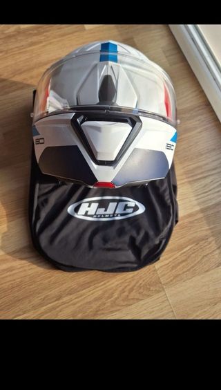 Casco HJC i90  blanco-azul