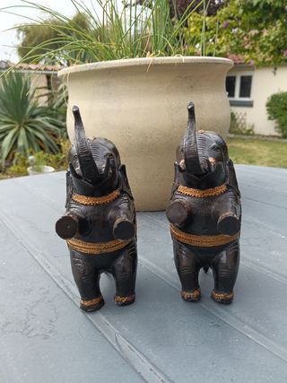 Elefantes metal India - Decoración