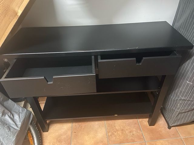 Aparador cocina/comedor Ikea negro - 2 cajones