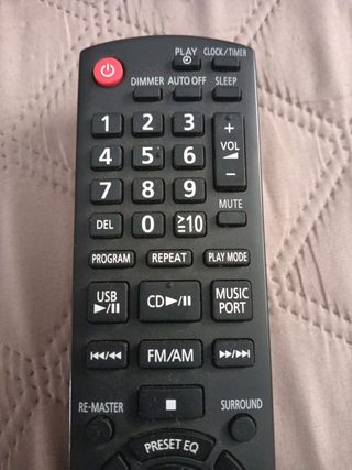 Mando Panasonic sistema audio