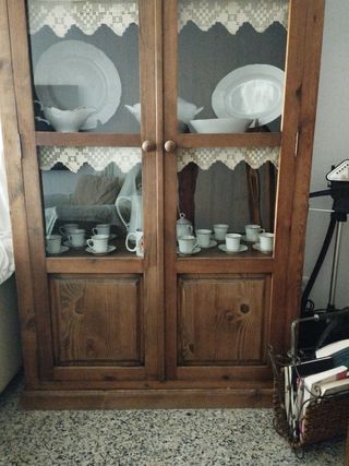 Vitrina madera antigua