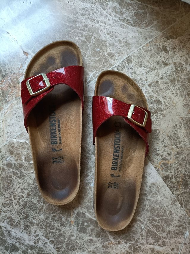Sandalias Birkenstock rojas T.37