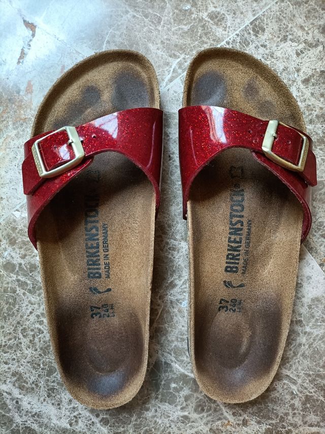 Sandalias Birkenstock rojas T.37