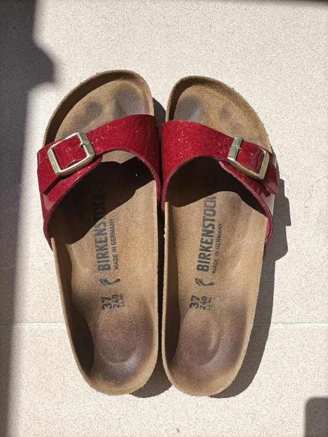 Sandalias Birkenstock rojas T.37