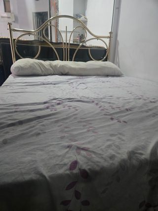 Cabecero cama metal dorado