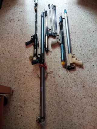 Fusiles pesca submarina 5 tres funcionales y dos 
