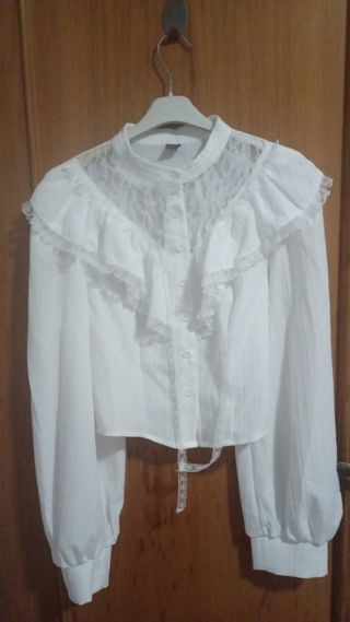 Camisa blanca encaje