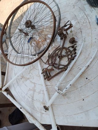 Bicicleta carreras antigua: piezas