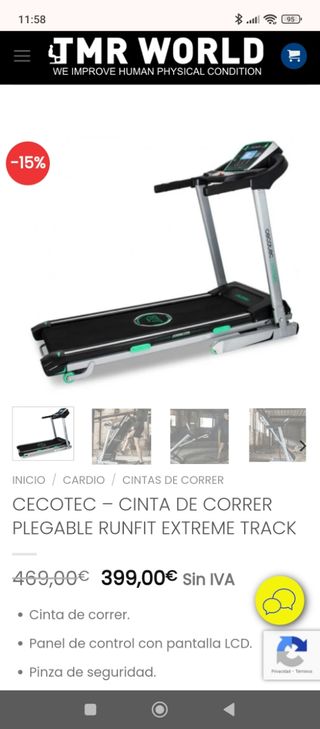 Biciclieta estática  Pro y Cinta Cecotec 