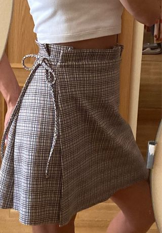 Mini Falda cuadros Zara XS