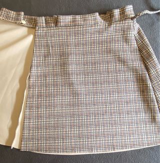 Mini Falda cuadros Zara XS