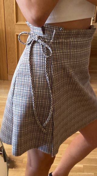 Mini Falda cuadros Zara XS