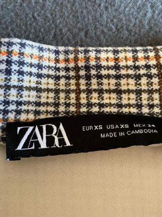 Mini Falda cuadros Zara XS