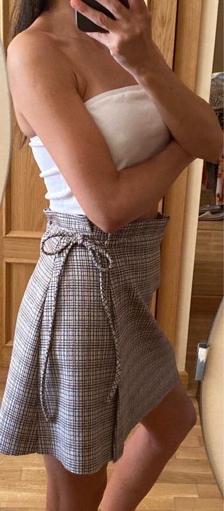 Mini Falda cuadros Zara XS