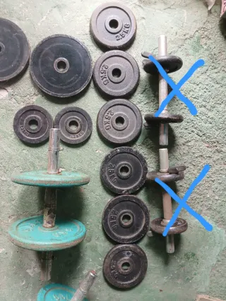 Mancuernas y discos peso