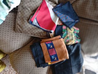 7 pañuelos seda vintage