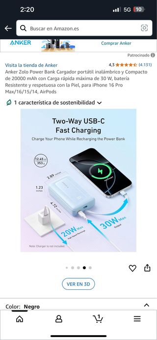 Anker Zolo Power Bank 20000mAh