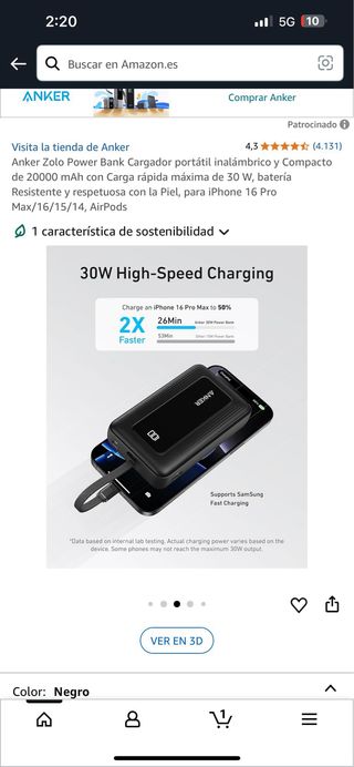 Anker Zolo Power Bank 20000mAh