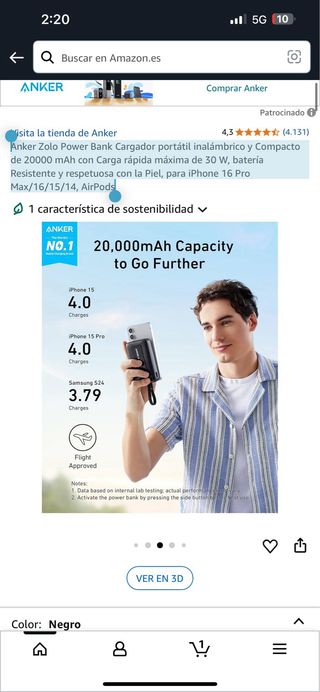 Anker Zolo Power Bank 20000mAh