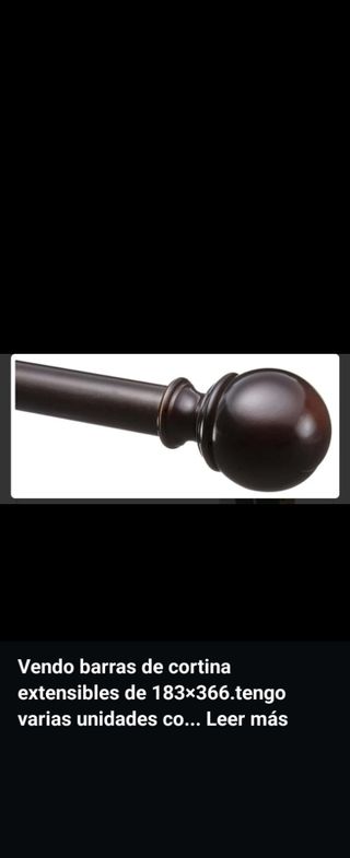 Barras Cortina Extensibles Marrón 183x366cm