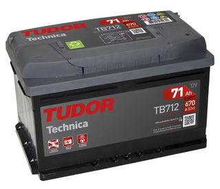 Batería Tudor 71Ah TB712  - 670A(EN) 