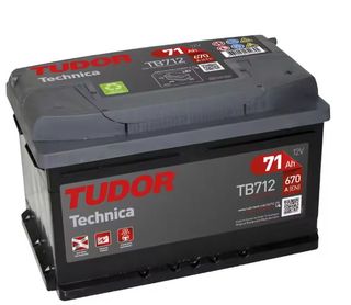 Batería Tudor 71Ah TB712  - 670A(EN) 