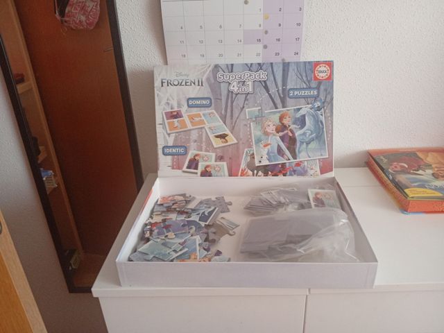 Puzzle, domino y memory Frozen II 4 en 1 Educa