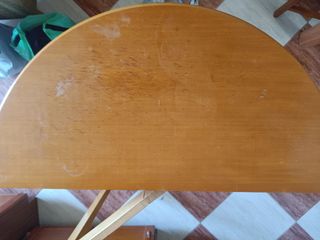 Mesa media luna madera