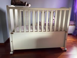 Cuna bebé madera - colchón