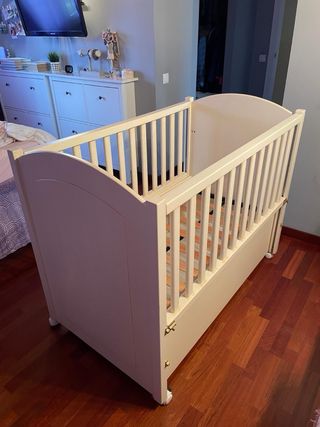 Cuna bebé madera - colchón