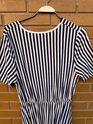 Vestido mujer largo rayas marinero