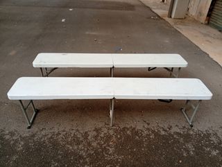  Panchine pieghevoli portatili 180x25x4cm.