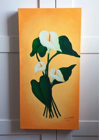 Cuadro flores - pintura acrílica