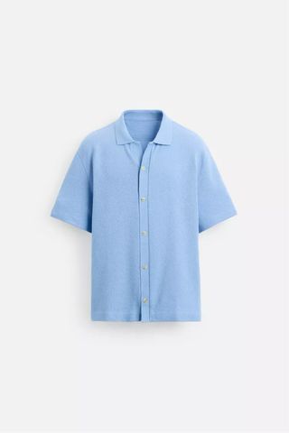 Camisa Polo Azul - Talla S