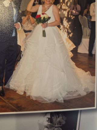 Vestido novia blanco - Talla L