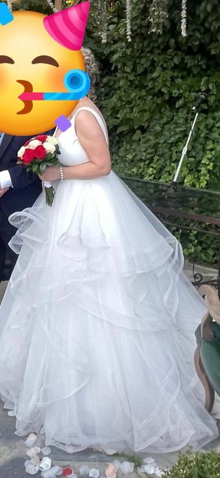 Vestido novia blanco - Talla L