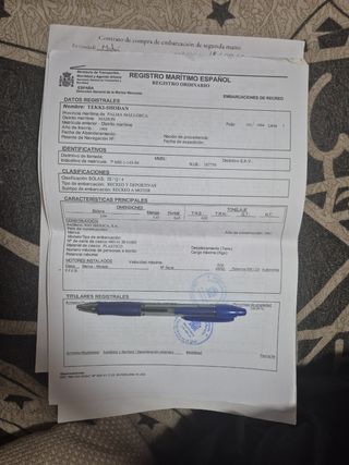 Barca Rio 4m c/remolque, MotorMariner 40cv iny. 2t