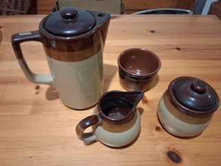 Set caffettiera ceramica anni '80