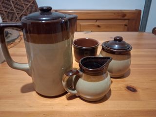 Set caffettiera ceramica anni '80